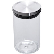 Pote 800ml Vidro Borosilicato Com Tampa Aço Inox